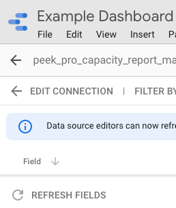 refresh a data source in google data studio